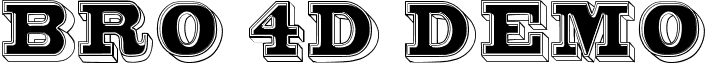 Bro 4D Demo font - Bro_4D_Demo.otf