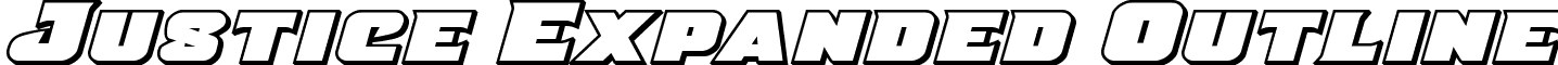 Justice Expanded Outline font - justiceexpandout.ttf