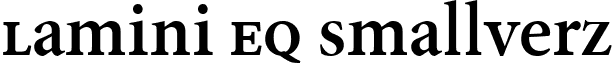 Lamini EQ smallverz font - Lamini_EQ smallverz.ttf