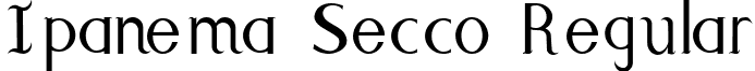 Ipanema Secco Regular font - Ipanema Secco.ttf