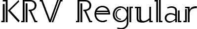 KRV Regular font - KRV.ttf