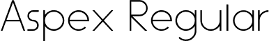 Aspex Regular font - Aspex.ttf