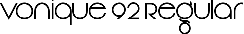 Vonique 92 Regular font - Vonique 92 Regular.otf