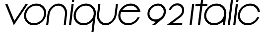 Vonique 92 Italic font - Vonique_92_Italic.otf