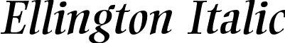 Ellington Italic font - MEllington-Italic.otf