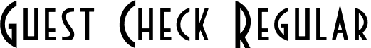 Guest Check Regular font - Guest_Check.ttf