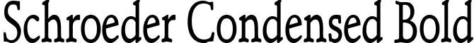 Schroeder Condensed Bold font - Schroeder_Condensed_Bold.ttf