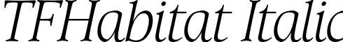 TFHabitat Italic font - TFHabitat-Italic.otf