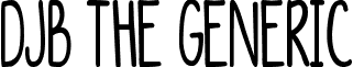 DJB The Generic font - DJB The Generic.ttf