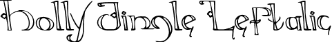 Holly Jingle Leftalic font - hollyjingleleft.ttf