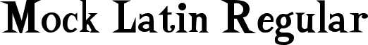 Mock Latin Regular font - Mock Latin.ttf