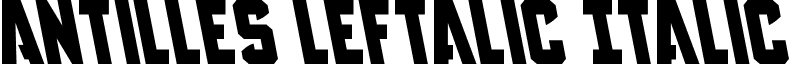 Antilles Leftalic Italic font - antillesleft.ttf