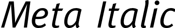 Meta Italic font - Meta-Italic.otf