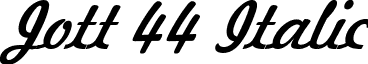 Jott 44 Italic font - Jott_44_Italic.ttf