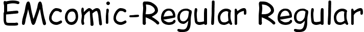 EMcomic-Regular Regular font - EMcomic-Regular.ttf
