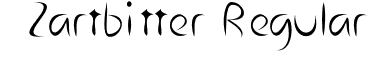 Zartbitter Regular font - Zartbitter.otf