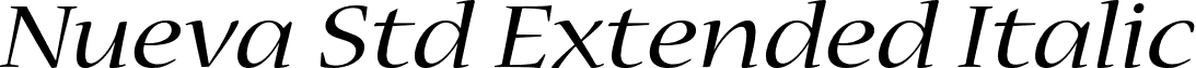 Nueva Std Extended Italic font - NuevaStd-ExtendedItalic.otf