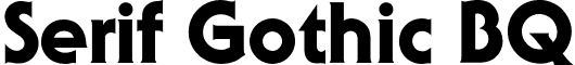 Serif Gothic BQ font - SerifGothicBQ-Heavy.otf