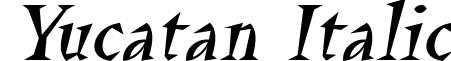 Yucatan Italic font - Yucatan_Italic.ttf