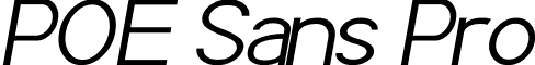 POE Sans Pro font - POE Sans Pro Light Italic.ttf