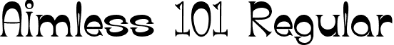 Aimless 101 Regular font - Aimless 101.ttf