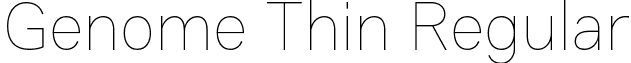 Genome Thin Regular font - Genome-Thin.otf