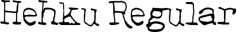 Hehku Regular font - Hehku.ttf