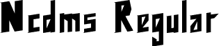 Ncdms Regular font - Ncdms.ttf