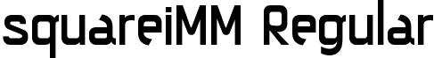 squareiMM Regular font - squareiMM.ttf