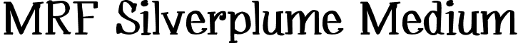 MRF Silverplume Medium font - MRF_Silverplume.ttf