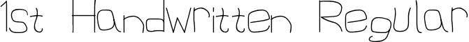 1st Handwritten Regular font - 1stHandwrittenRAB1DRABB1T.ttf