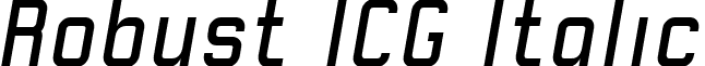 Robust ICG Italic font - Robust_ICG_Italic.ttf