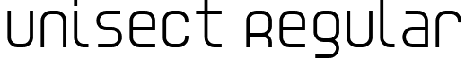 Unisect Regular font - Unisect.ttf