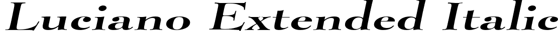 Luciano Extended Italic font - Luciano_Extended_Italic.ttf