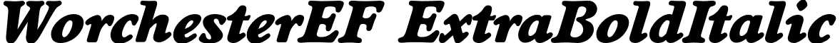 WorchesterEF ExtraBoldItalic font - WorchesterEF-ExtraBoldItalic.otf