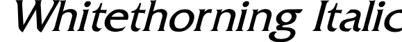 Whitethorning Italic font - Whitethorning_Italic.ttf