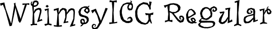 WhimsyICG Regular font - WhimsyICG.otf