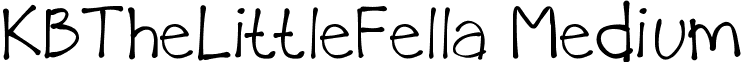 KBTheLittleFella Medium font - KBTheLittleFella.ttf