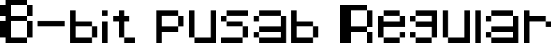 8-bit pusab Regular font - 8-bit_pusab.ttf