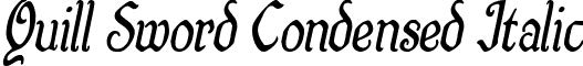 Quill Sword Condensed Italic font - quillswordcondital.ttf