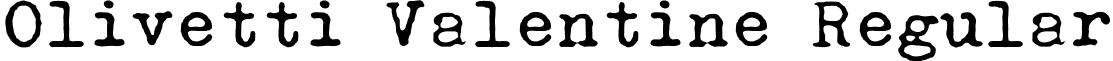 Olivetti Valentine Regular font - Olivetti_Valentine.ttf