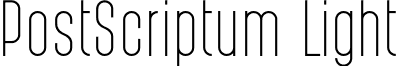 PostScriptum Light font - PostScriptum Light.ttf