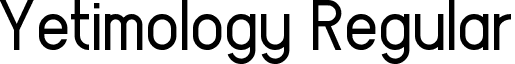 Yetimology Regular font - Yetimology.otf