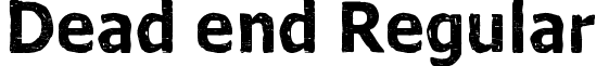 Dead end Regular font - Dead_end.ttf