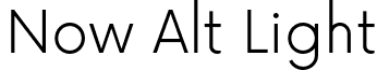 Now Alt Light font - NowAlt-Light.otf