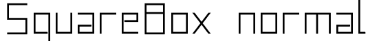 SquareBox normal font - SquareBox.otf
