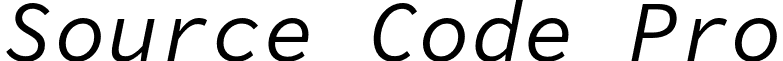 Source Code Pro font - SourceCodePro-It.otf