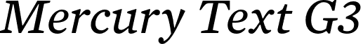 Mercury Text G3 font - MercuryTextG3-Italic.otf