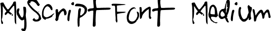 MyScriptFont Medium font - MyScriptFont.ttf