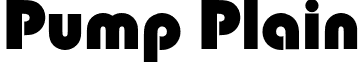 Pump Plain font - PumpPlain.otf
